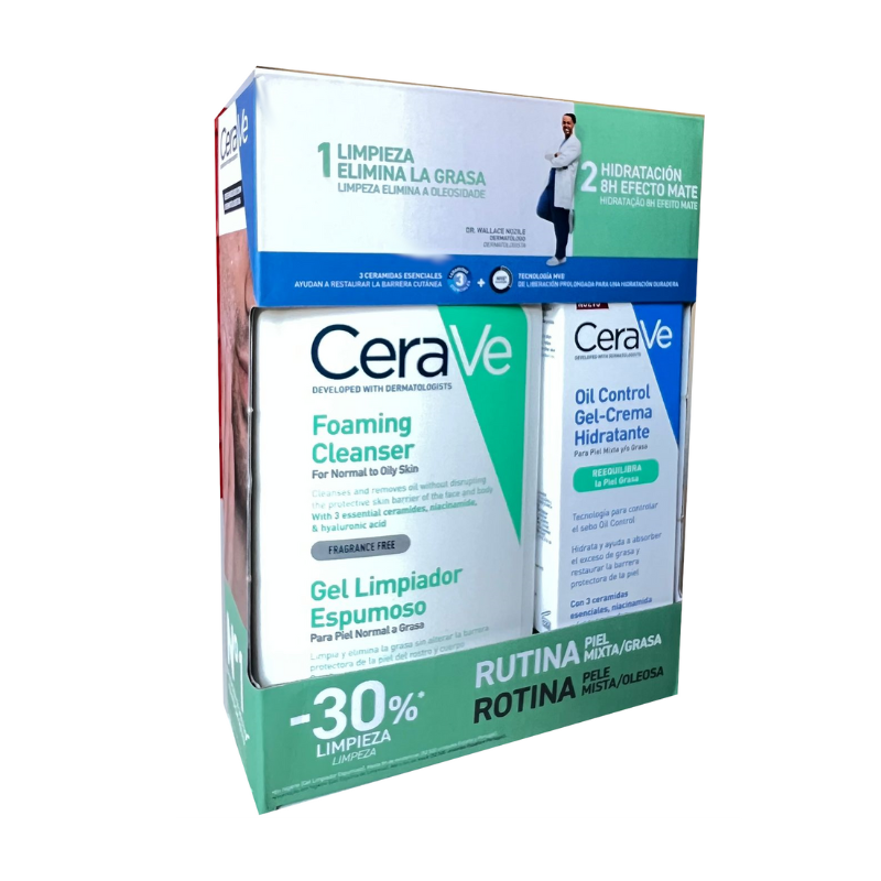 CeraVe Foaming Cleanser 473ml + Cerave Oil Control Gel-Cream 52ml