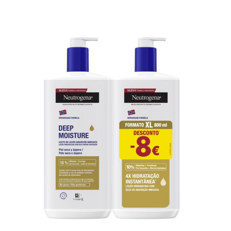 Neutrogena Deep Moisture  2x400ml Precio Especial
