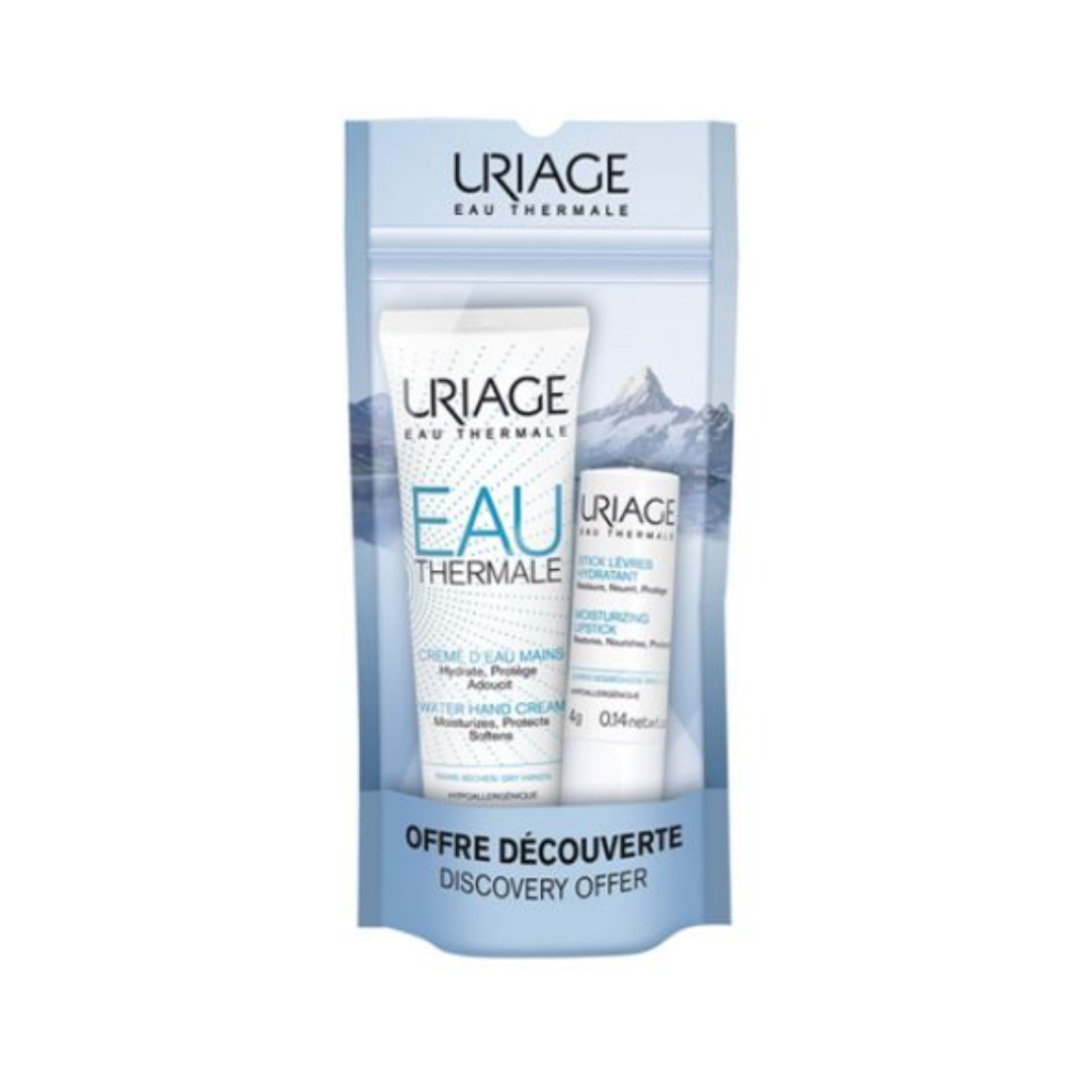 Uriage Eau Thermale Hand Cream 40ml + Moisturizing Lipstick 4g