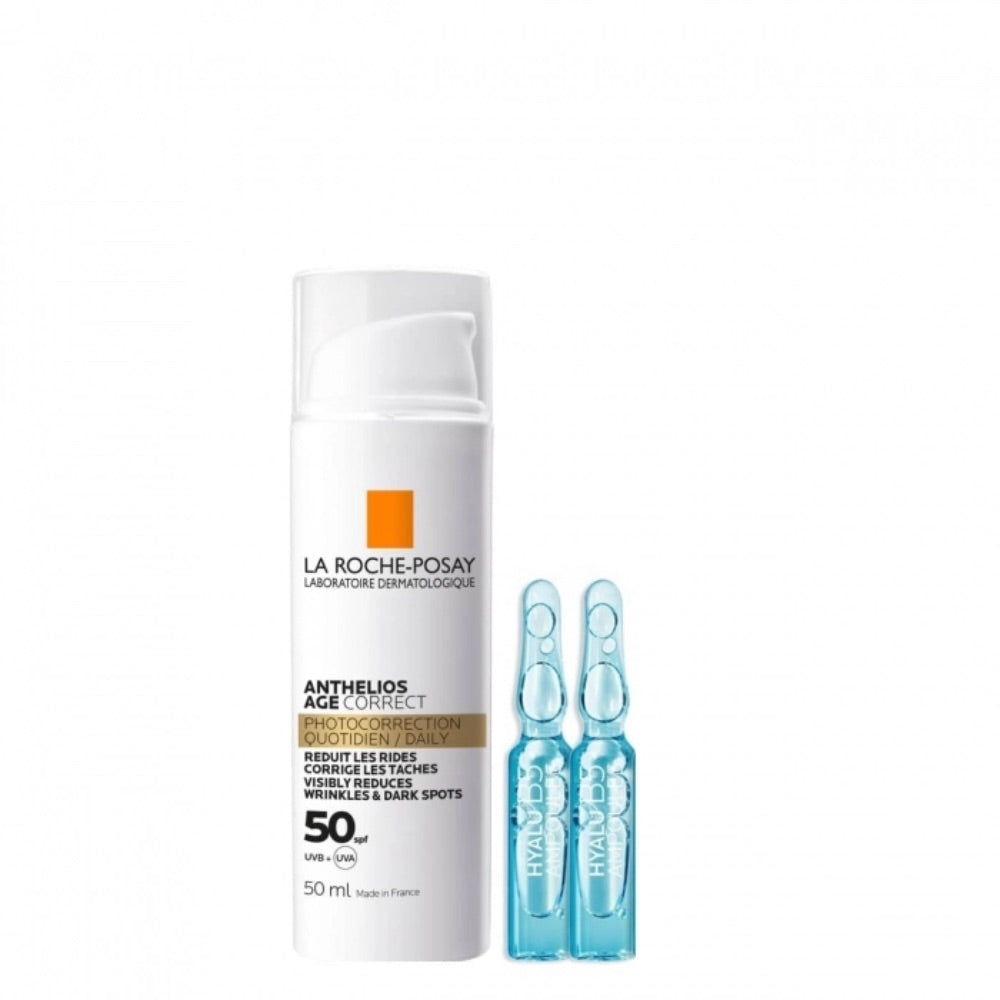 La Roche-Posay Anthelios Age Correct SPF50 50ml + La Roche-Posay Hyalu B5 Ampoules 2x1,8ml