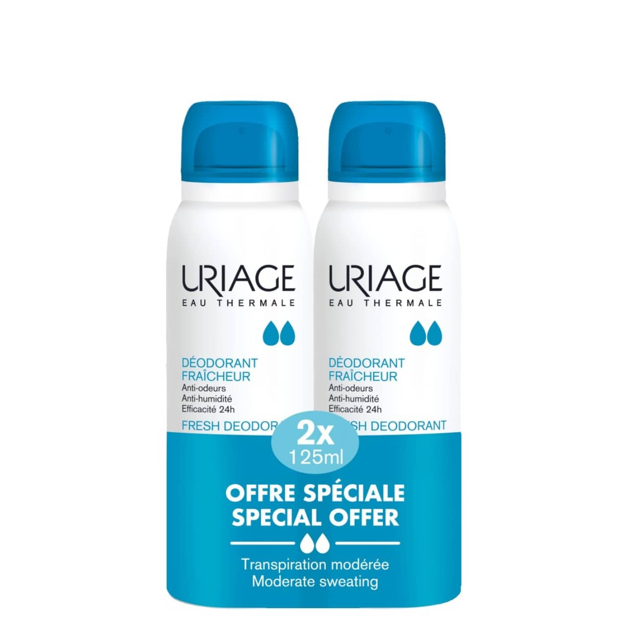 Uriage Fresh Deodorant Spray 2x125ml