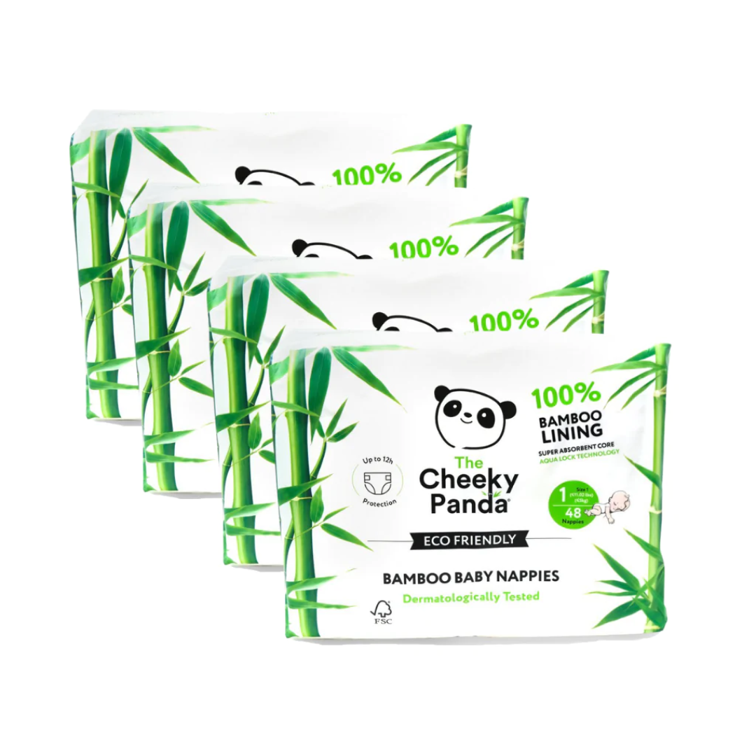 Cheeky Panda Bamboo Baby Nappies Size1  2-5Kg x48
