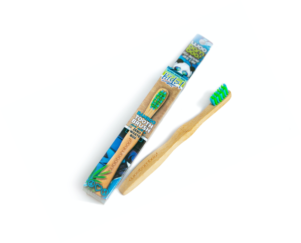 WooBamboo Kids Natural Bamboo Soft Toothbrush Zero Waste Packaging