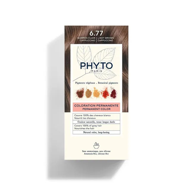 Phytocolor Permanent Color 6.77 Light Brown Capuccinno