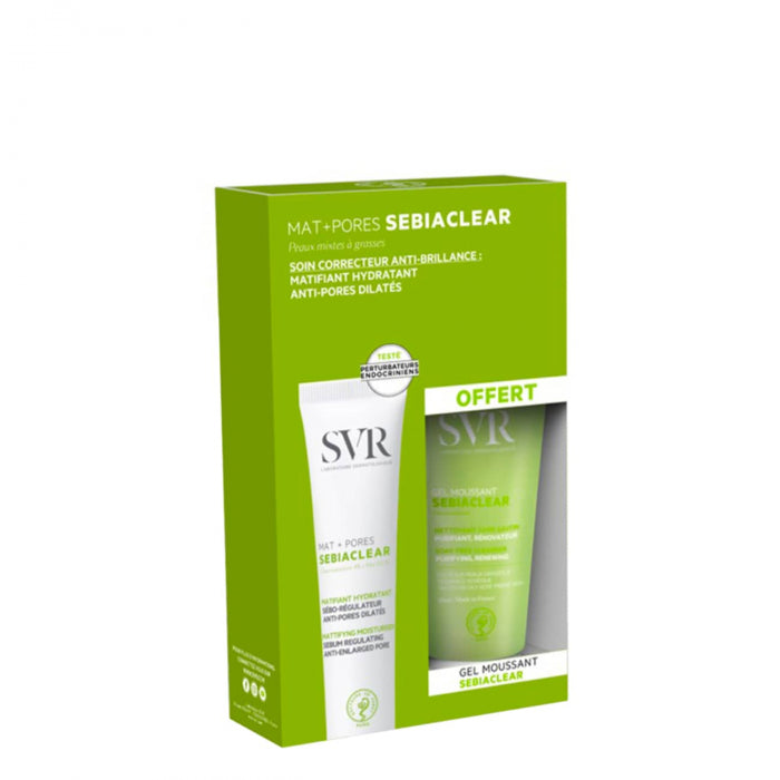 SVR Mat + Pores Sebiaclear 40ml + Offer Cleansing Gel Sebiaclear 55ml