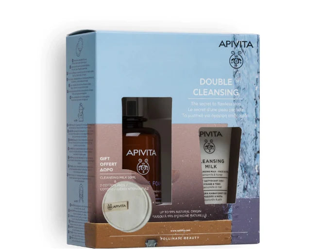 Apivita Pack Double Cleansing: Cleansing Foam + Cleansing Milk
