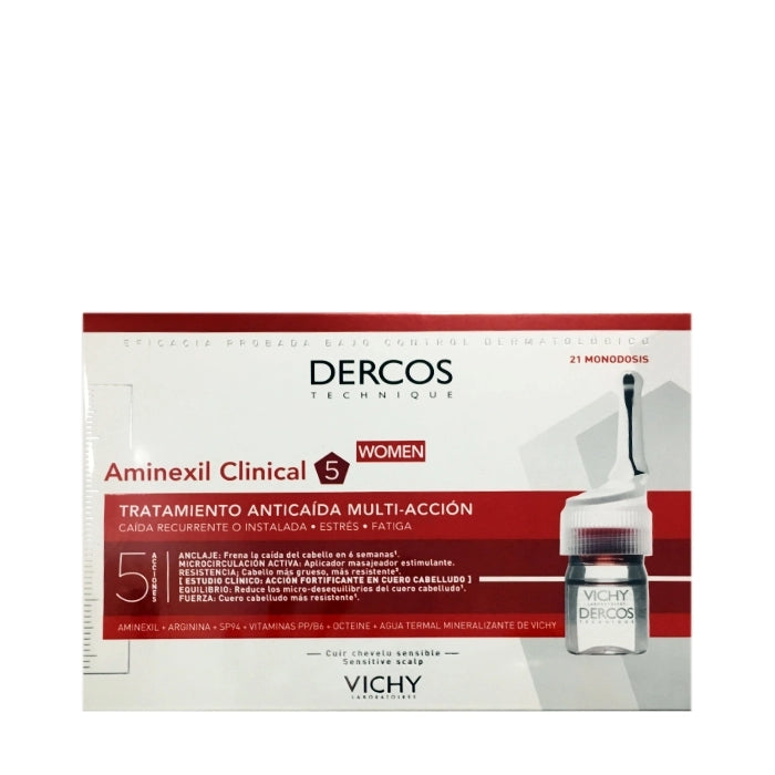 Vichy Dercos Technique Aminexil Clinical 5 Mulher Ampolas x21 Preço Especial