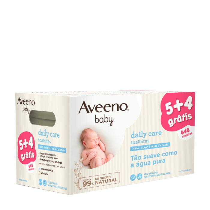 Aveeno Baby Pack Promocional: Aveeno Baby Toalhitas 9x72