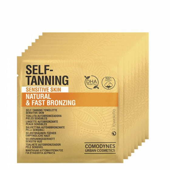 Comodynes Natural Self-Tanning Wipes Sensitive Skin x8