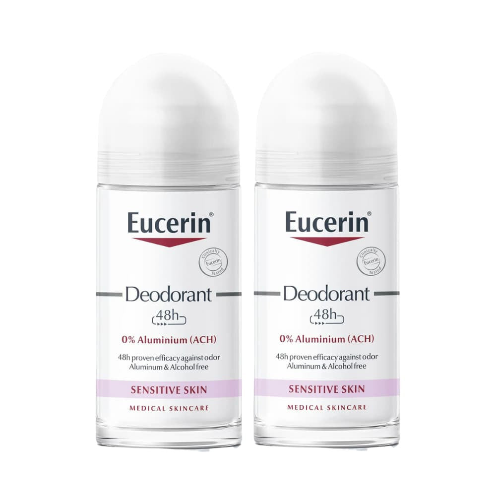 Eucerin Deodorant 48H 0% Aluminum 2x50ml