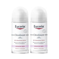 Eucerin Deodorant 48H 0% Aluminum 2x50ml