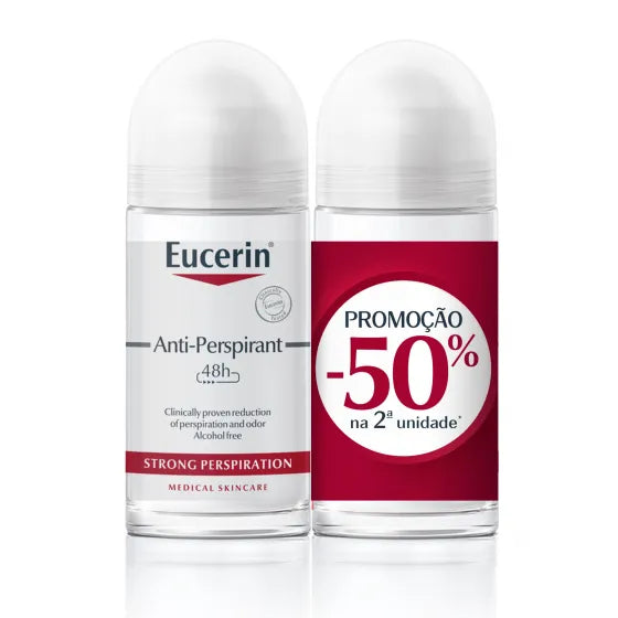 Eucerin Pack Promocional: Eucerin Antitranspirante 48h Roll On 2x50ml