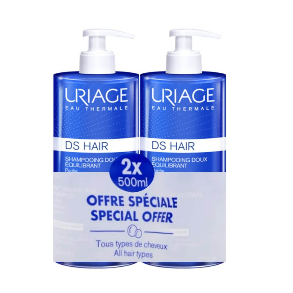 Uriage D.S. Hair Soft Balancing Shampoo 2x500ml