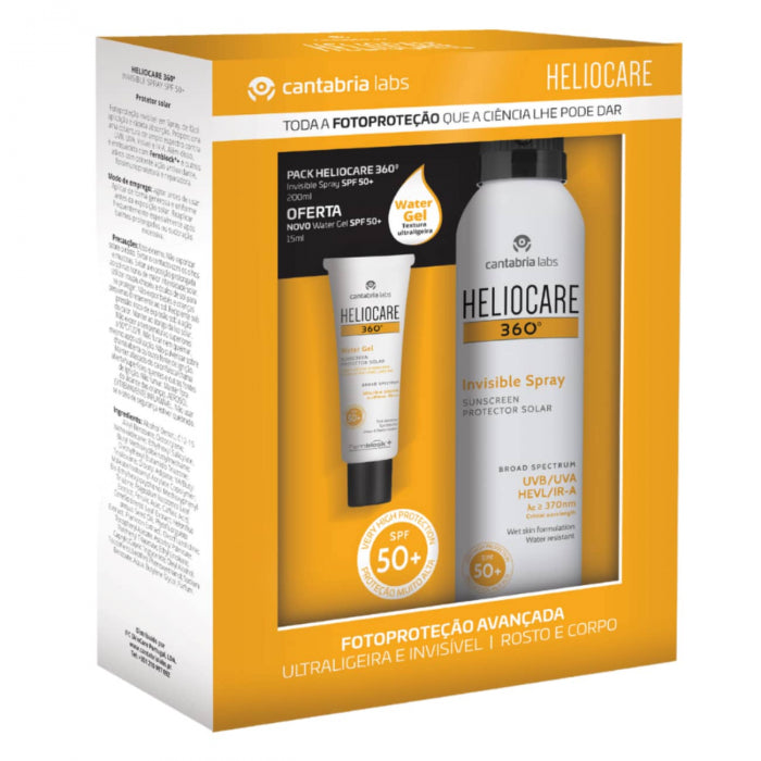 Heliocare 360º Invisible Spray SPF50+ 200ml + Heliocare 360º Water Gel FPS50+ 15ml