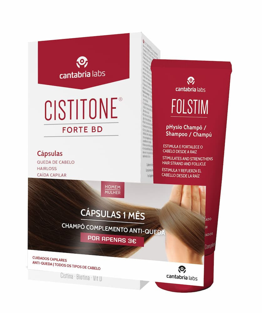 Cistitone Forte BD Hair Loss Capsules x60 + Folstim pHysio Shampoo 200ml