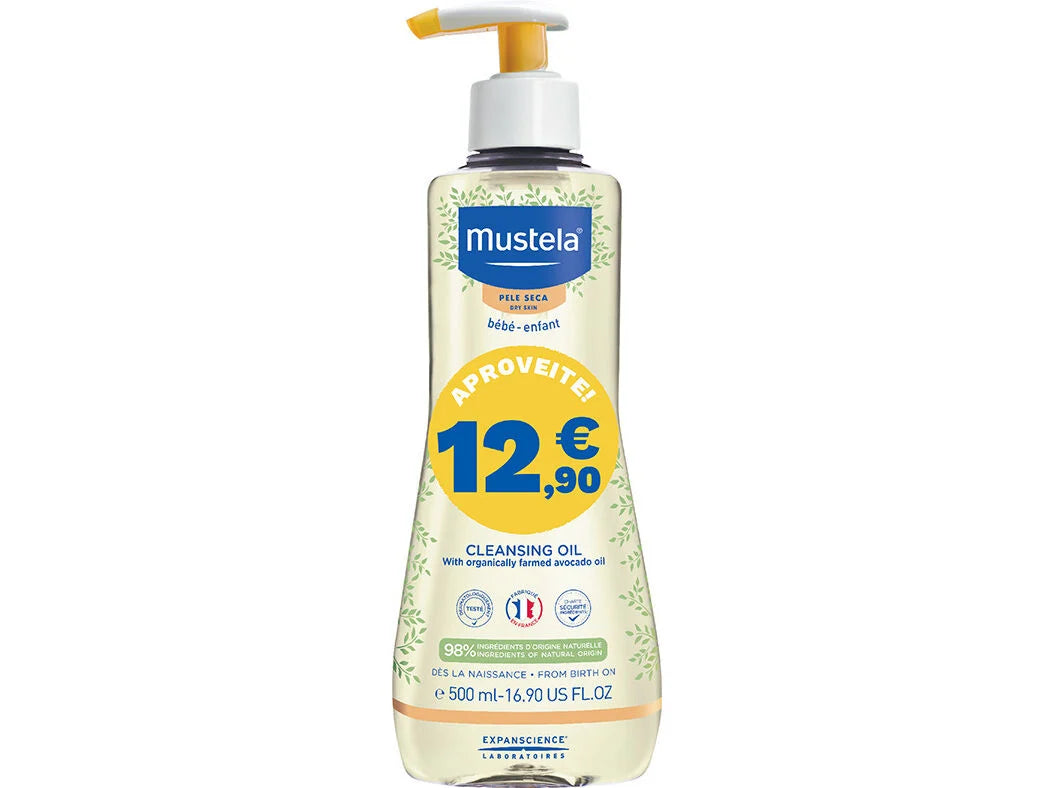 Mustela Bebé Pele Seca Óleo de Banho 500 ml Preço Especial