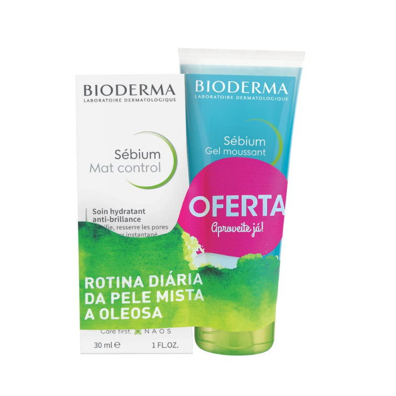 Bioderma Promo Pack: Bioderma Sébium Mat Control 30ml + Bioderma Sébium Gel Moussant 100ml