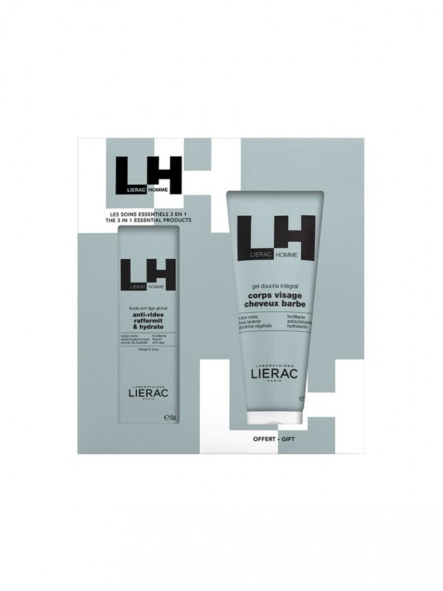 Lierac Homme Coffret The 3-in-1 Essential Products Anti-Aging Fluid + Shower Gel