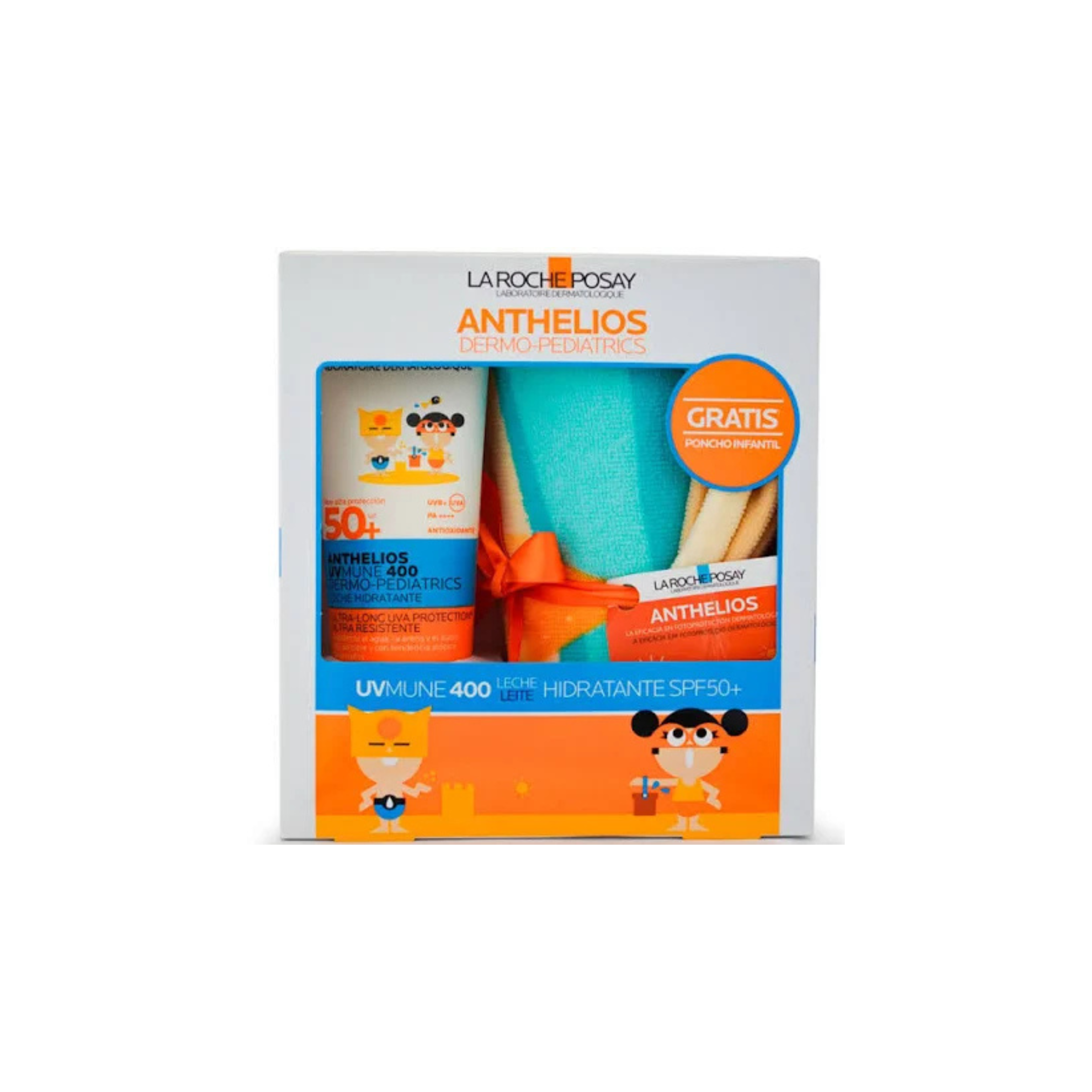 La Roche Posay Anthelios UVMune 400 Dermo-Pediatrics Hydrating Milk SPF50+ 250ml + Offer Kid's Poncho