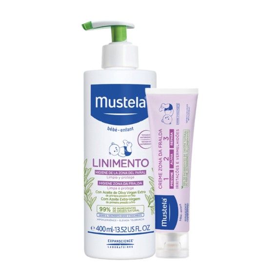 Mustela Baby Linement Diaper Area 400ml + Mustela Baby Diaper Change Cream 123 50ml Special Price