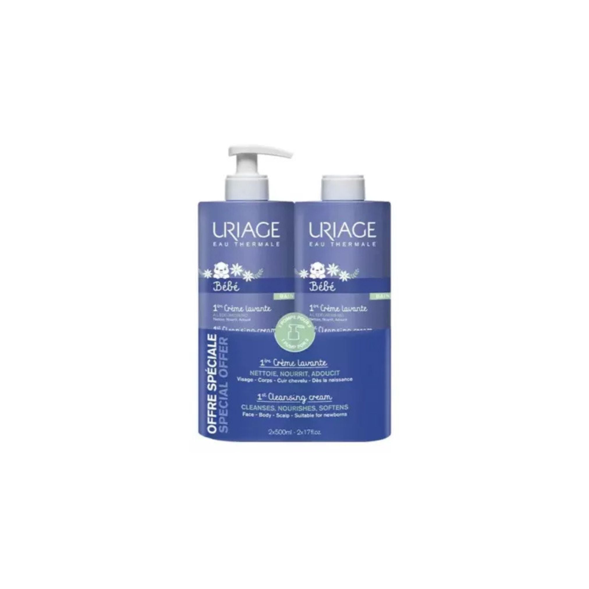 Uriage Baby 1st Cleansing Cream 2x500ml