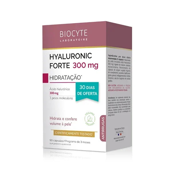 Biocyte Hyaluronic Forte 300mg x30 caps + 3rd pack Offer