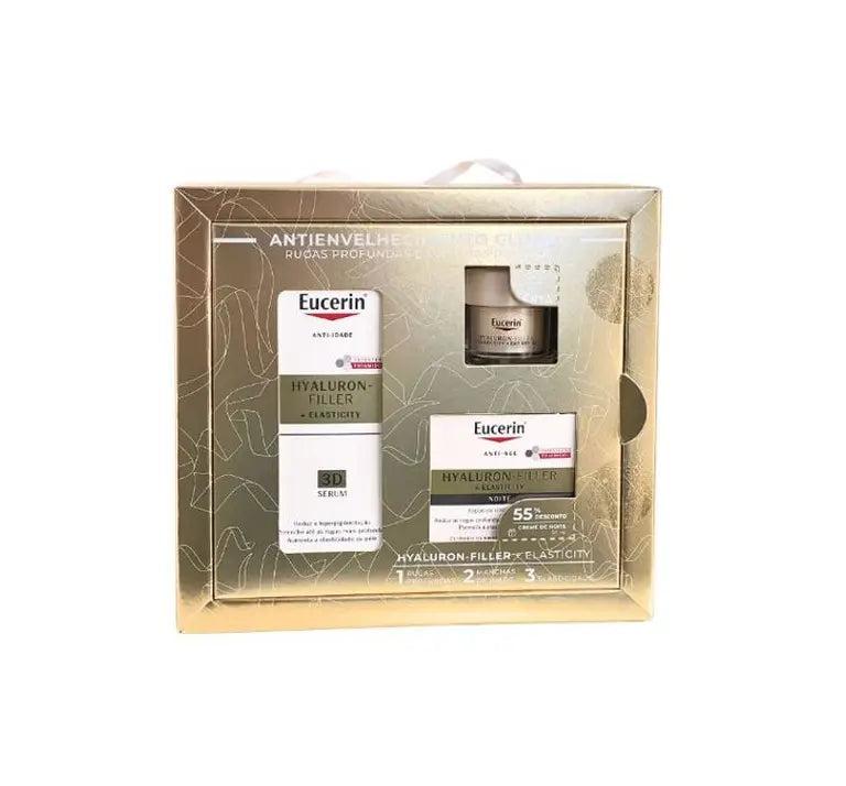 Eucerin Hyaluron-Filler+ Elasticity Serum 3D 30ml + Night Cream 50ml + Day Cream SPF30 20m.