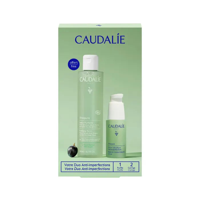 Caudalie Vinopure Purifying Toner 200ml + Salicylic Serum 30ml