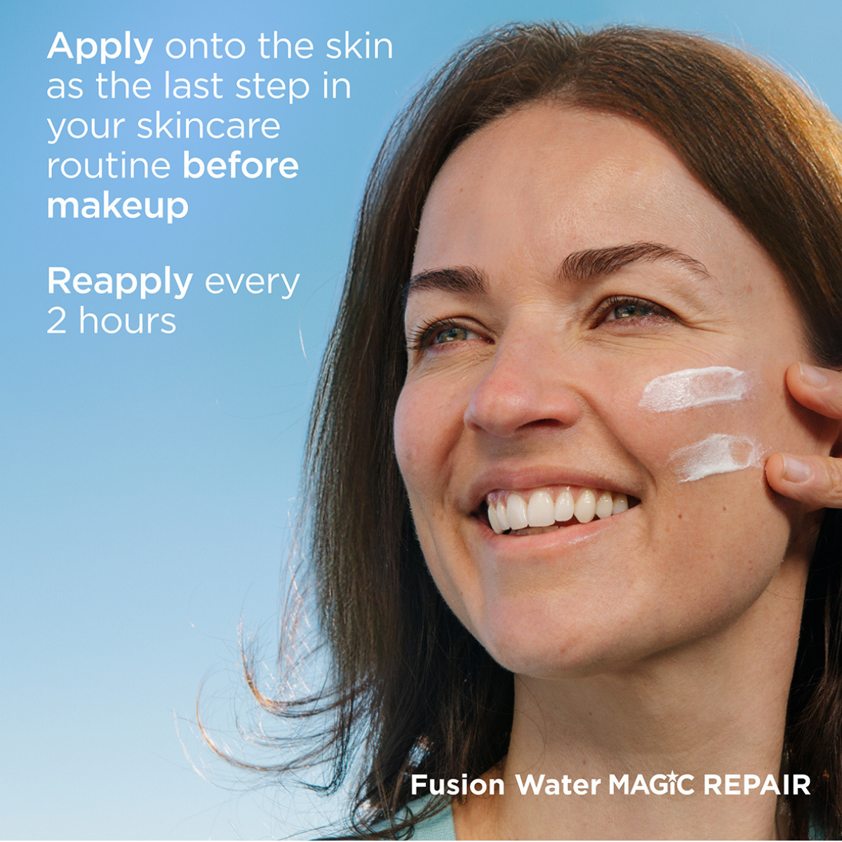 ISDIN Fotoprotector Fusion Water Magic Repair SPF50 50ml how to apply