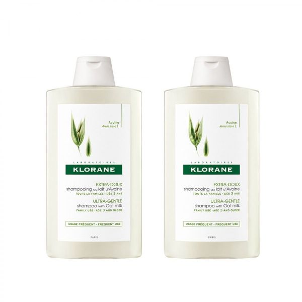 Klorane Ultra-Gentle Shampoo with Oat Milk Duo 2x400ml