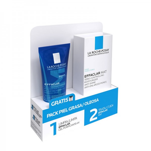 La Roche-Posay Effaclar Mat+ Moisturizer 40ml + Gel Cleanser 50ml