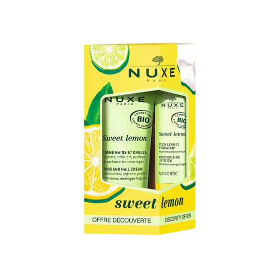 Nuxe Sweet Lemon Hand & Nail Cream + Moisturising Lip Stick