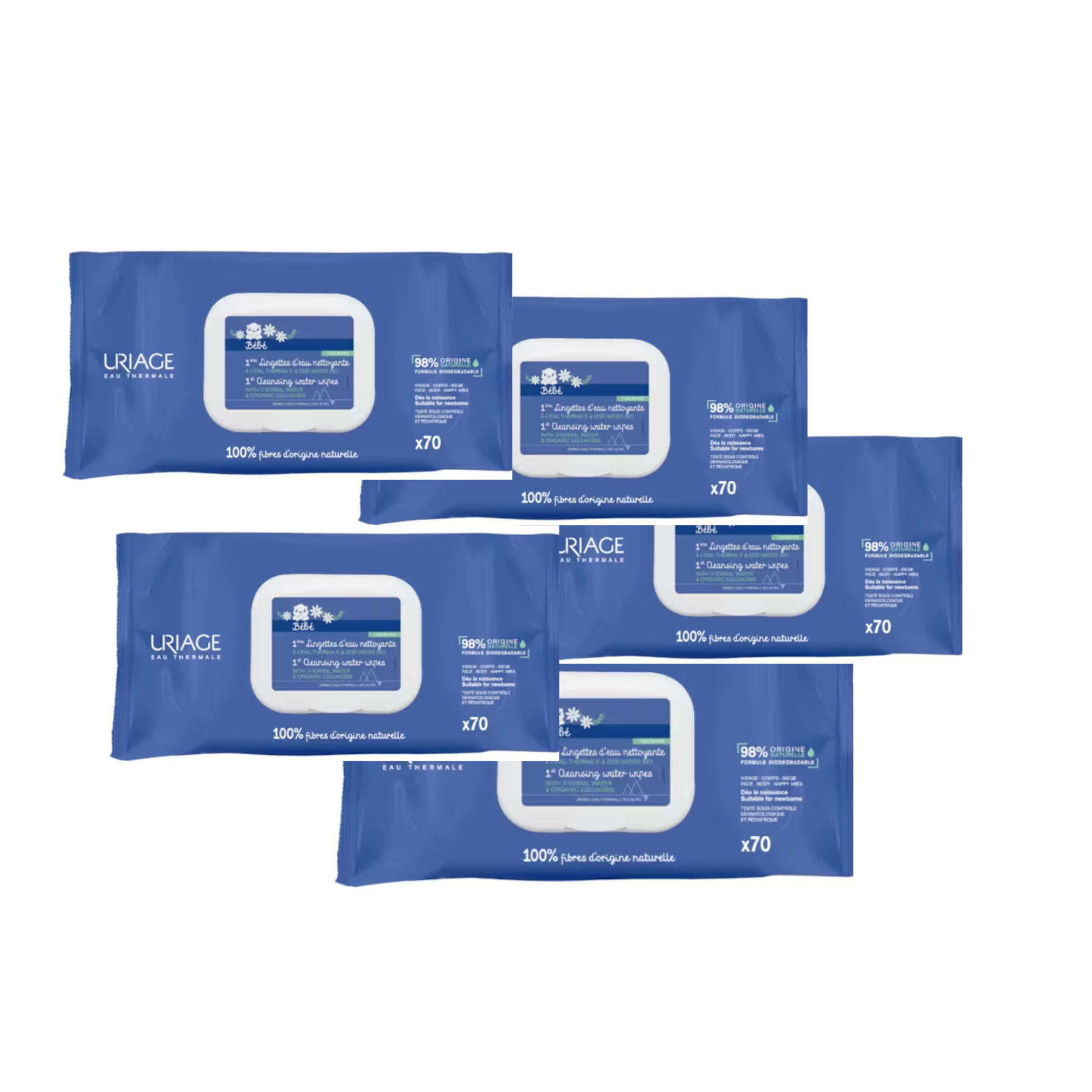 Uriage Bebé 1as Toallitas 5x70