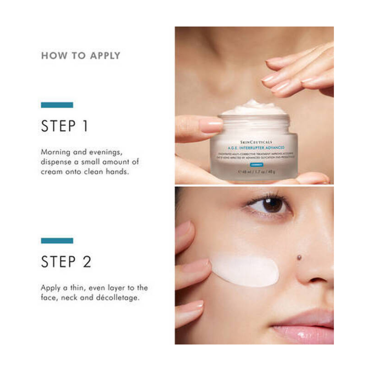 Skinceuticals A.G.E Interrupter Advanced 48ml how to apply