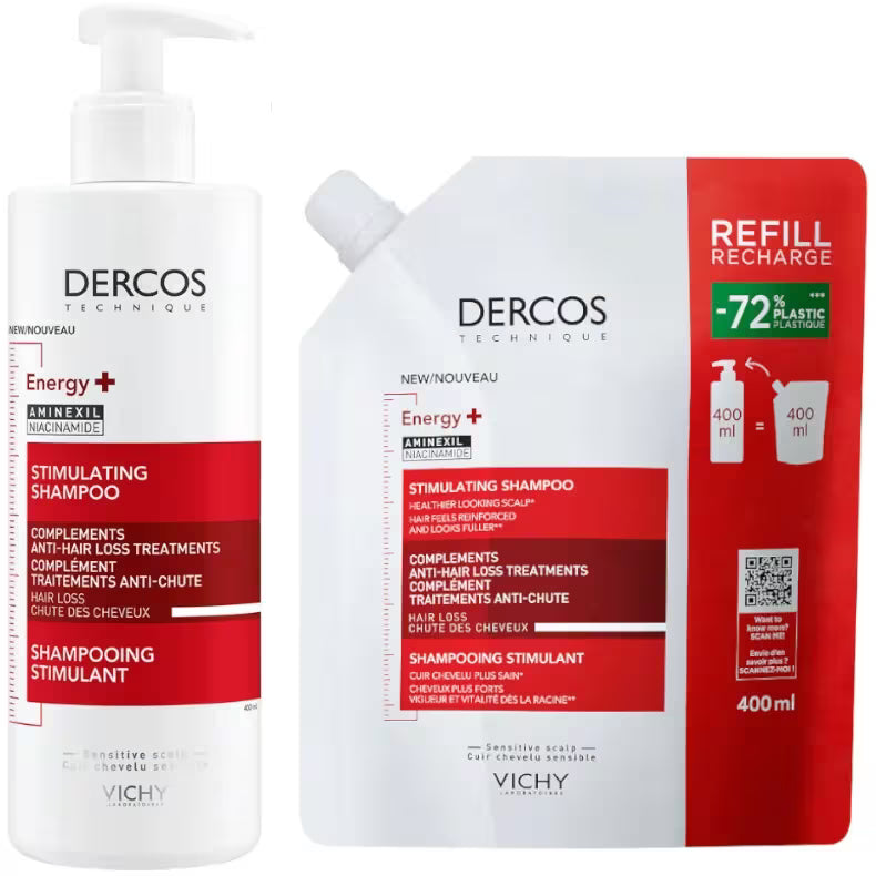 Vichy Dercos Energy+ Champú 400ml + Recarga 400ml