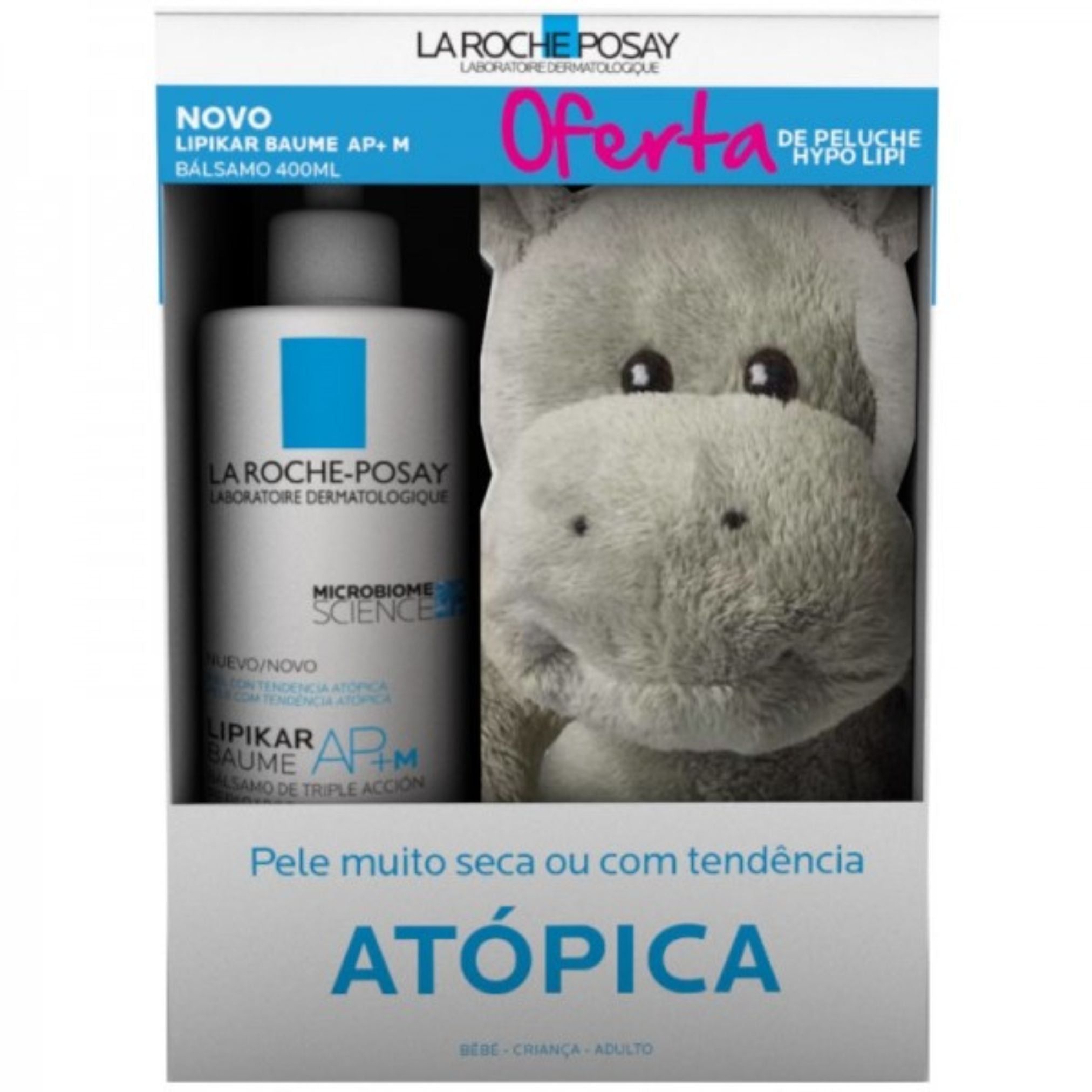 Pacote promocional La Roche-Posay: La Roche-Posay Lipikar Baume AP+M 400ml + Hypo Lipi Teddy