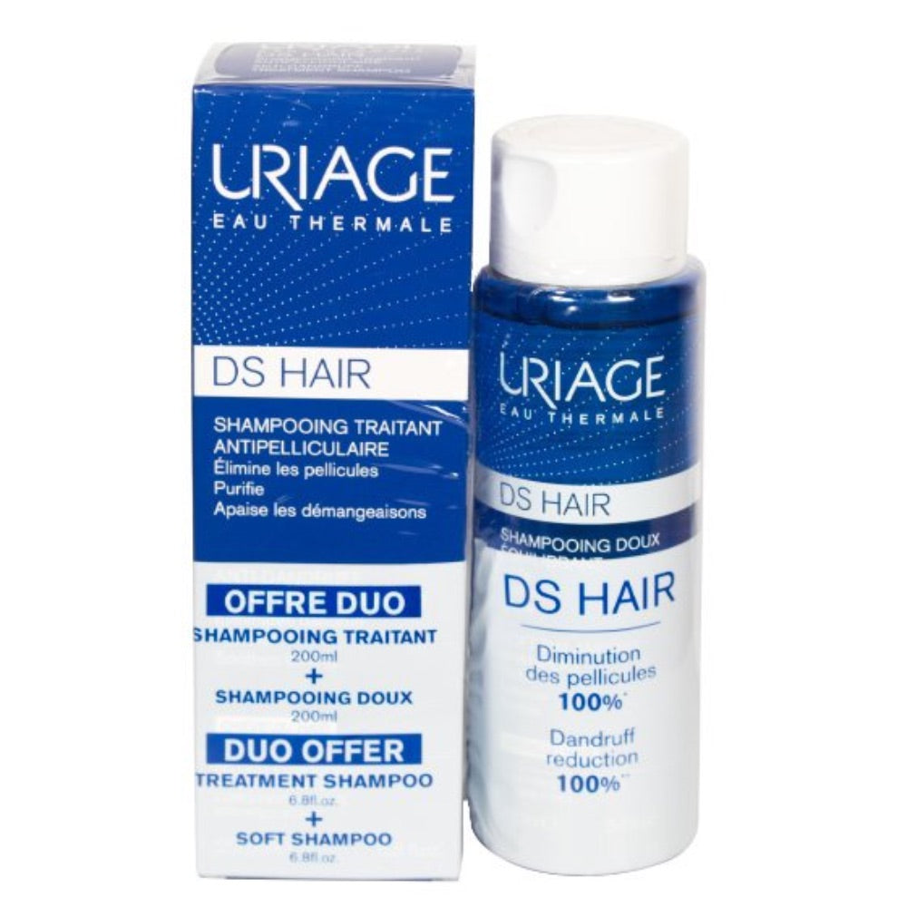 Uriage Promo Pack: Uriage D.S. Hair Anti-Dandruff Shampoo 200ml + Uriage D.S. Hair Soft Balancing Shampoo 200ml