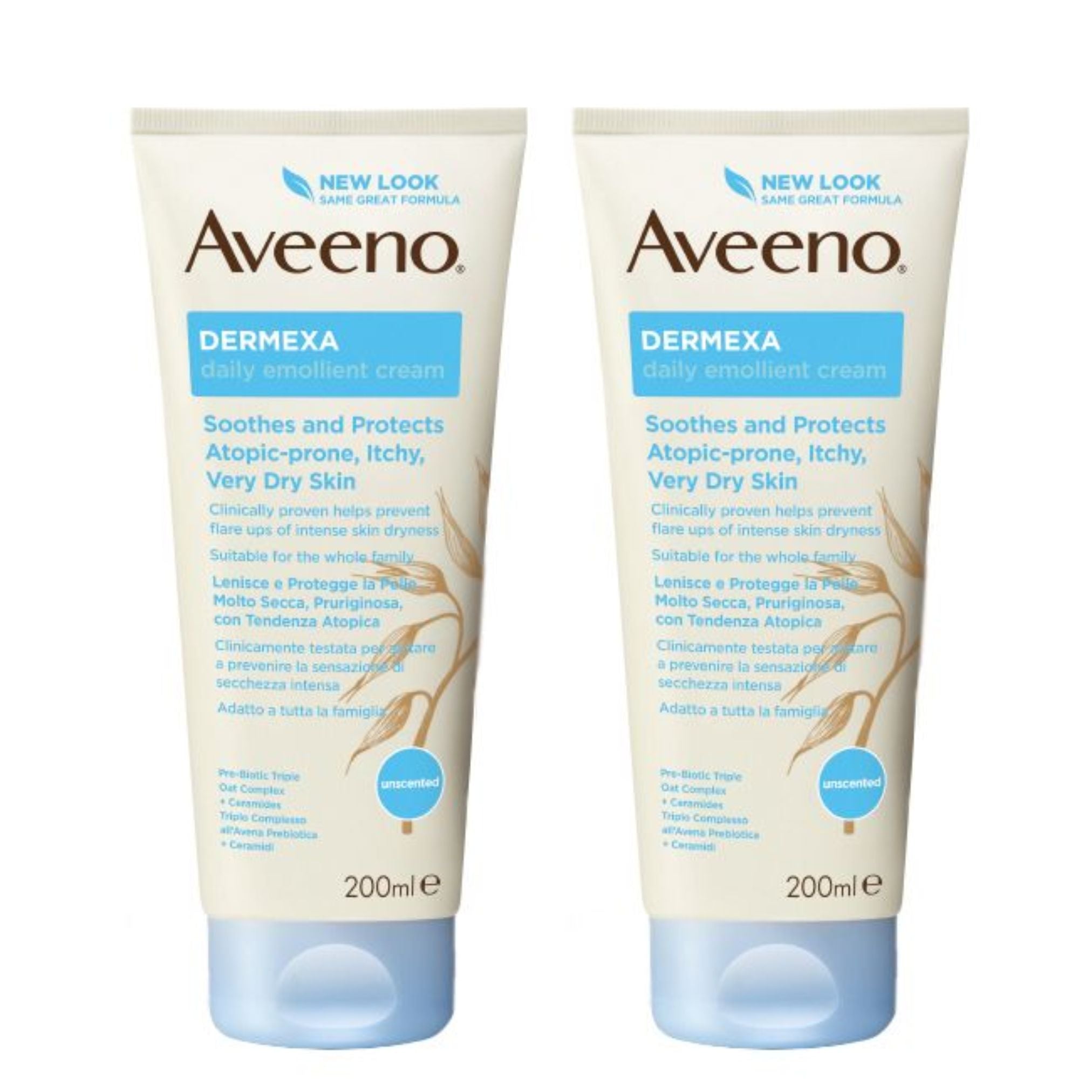 Aveeno Pack Promocional: Aveeno Dermexa Creme Emoliente 2x200ml