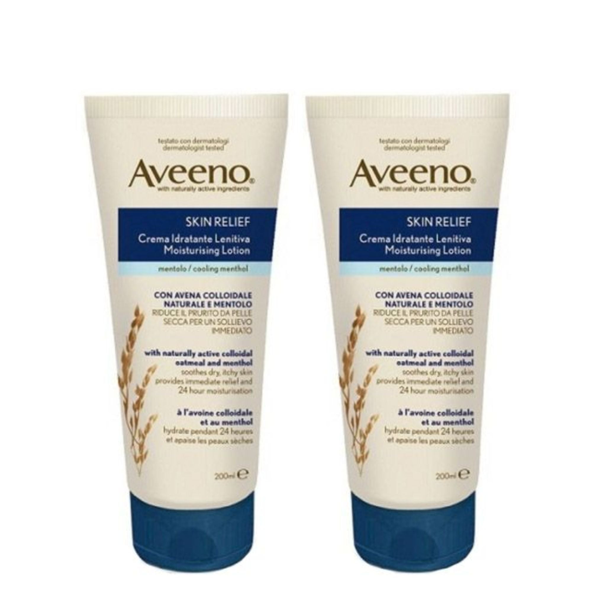 Aveeno Pack Promocional: Aveeno Skin Relief Creme Hidratante Lenitivo Mentol 2x200ml