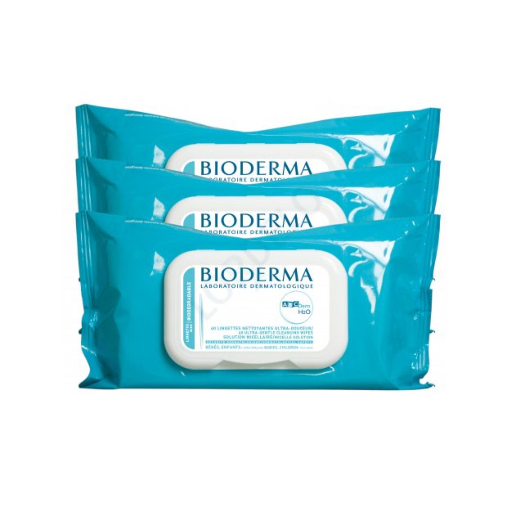 Bioderma Promo Pack: Bioderma ABCDerm H2O Cleansing Wipes 3x60