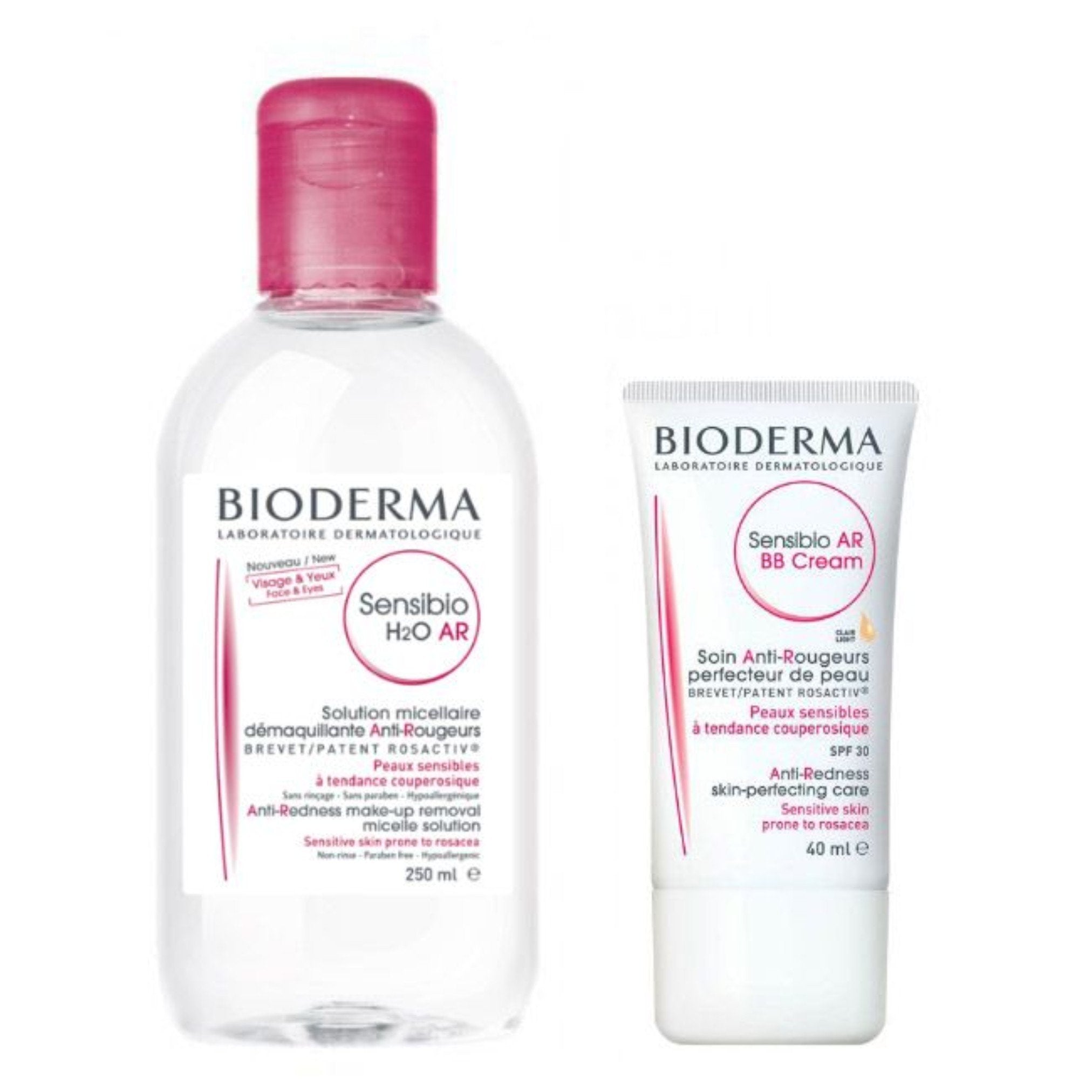 Bioderma Pack Promocional: Bioderma Sensibio AR BB Creme 40ml + Bioderma Sensibio H2O AR Água Micelar 250ml