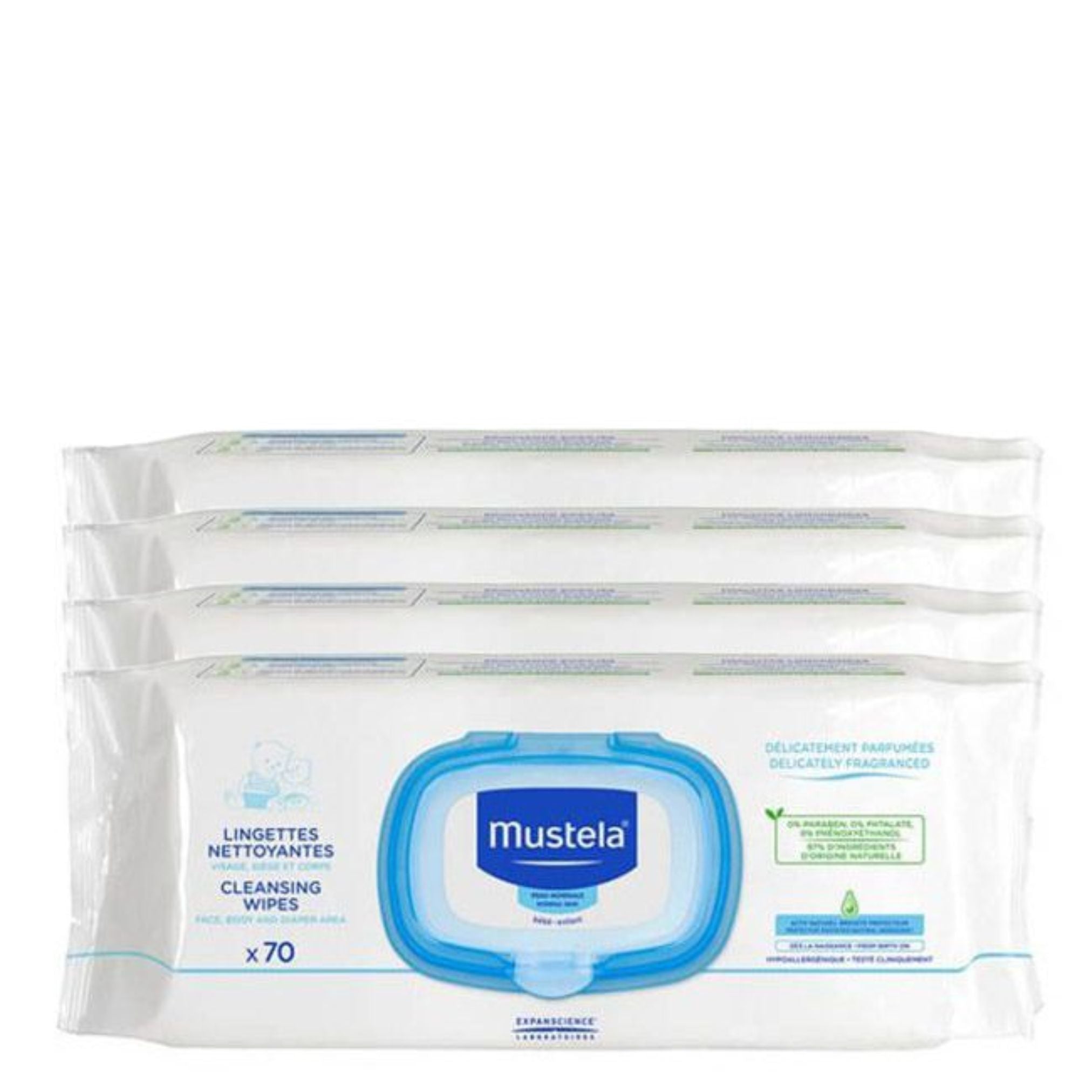 Mustela Baby Cleansing Wipes 4x70
