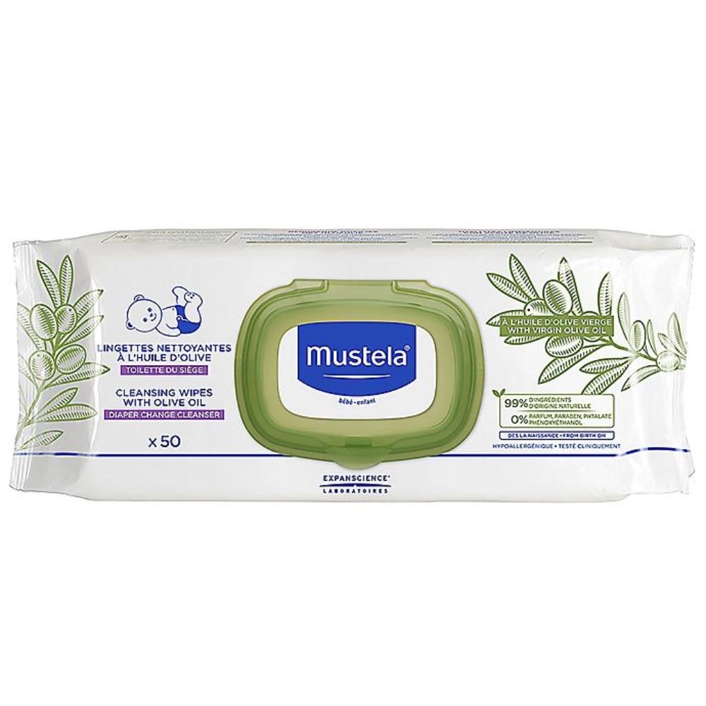 Mustela Baby Cleansing Wipes with Olive Oil 4x50