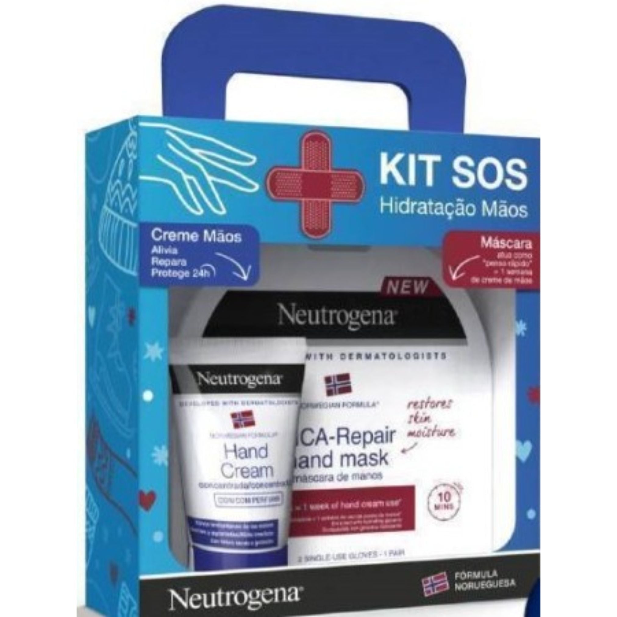 Neutrogena Pack Promocional: Neutrogena Máscara de Mãos Cica-Repair x1 + Neutrogena Creme Mãos Concentrado com Perfume 40ml