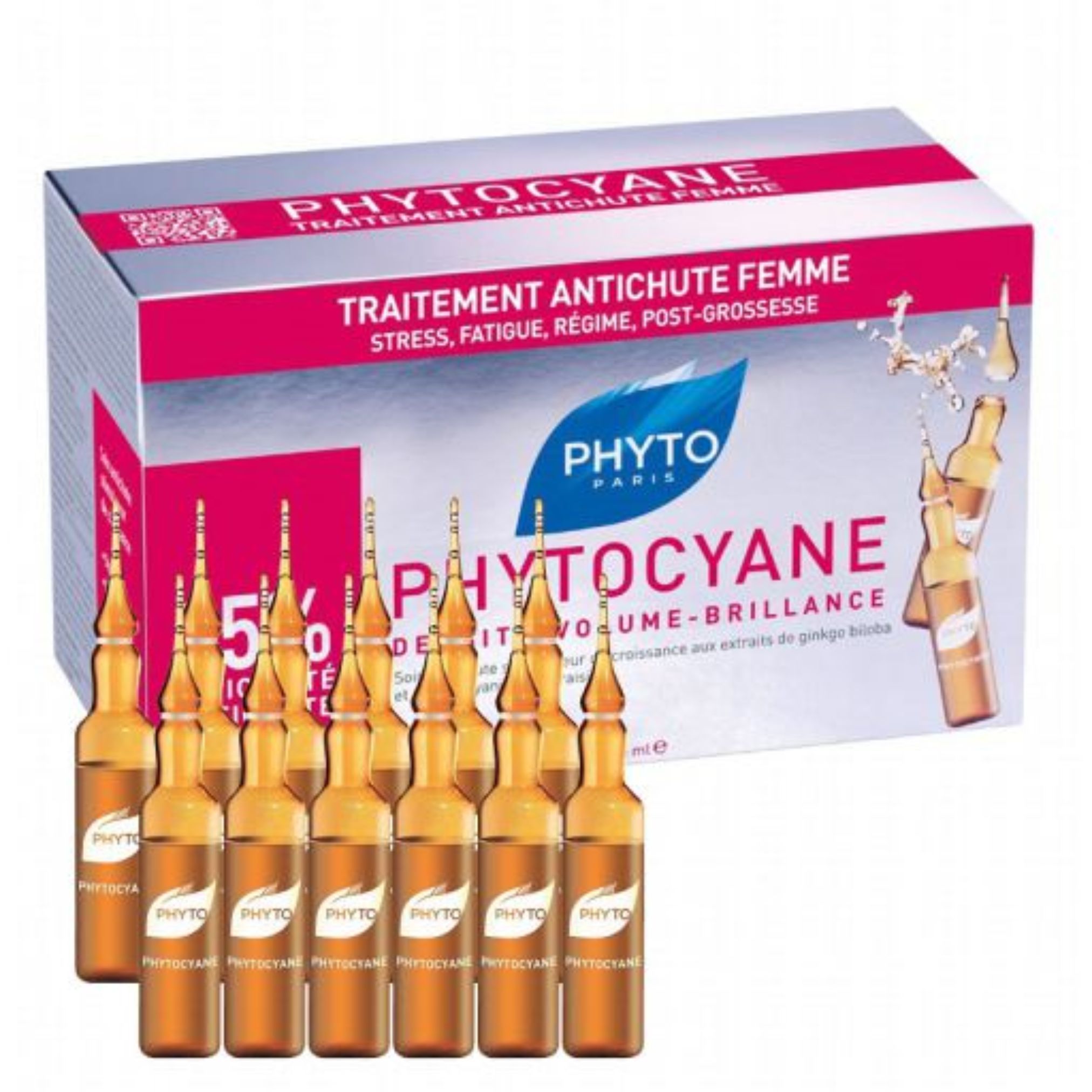 Phyto Phytocyane Ampolas Antiqueda Mulher 12x7,5ml