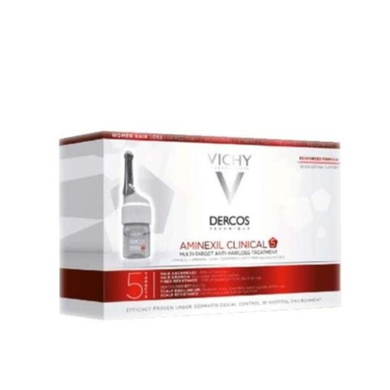 Vichy Dercos Technique Aminexil Clinical 5 Targets Women Ampoules x42