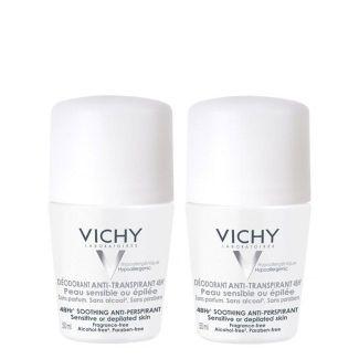 Vichy Pack Promocional: Vichy Desodorizante Roll-On Pele Sensível 48h 2x50ml