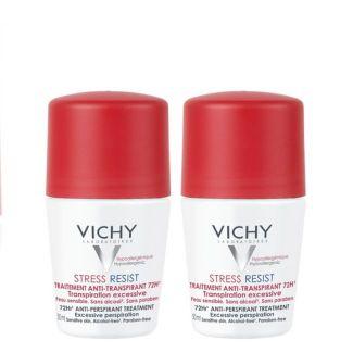 Vichy Pack Promocional: Vichy Stress Resist Desodorizante Cuidado Antitranspirante Transpiração Excessiva 2x50ml