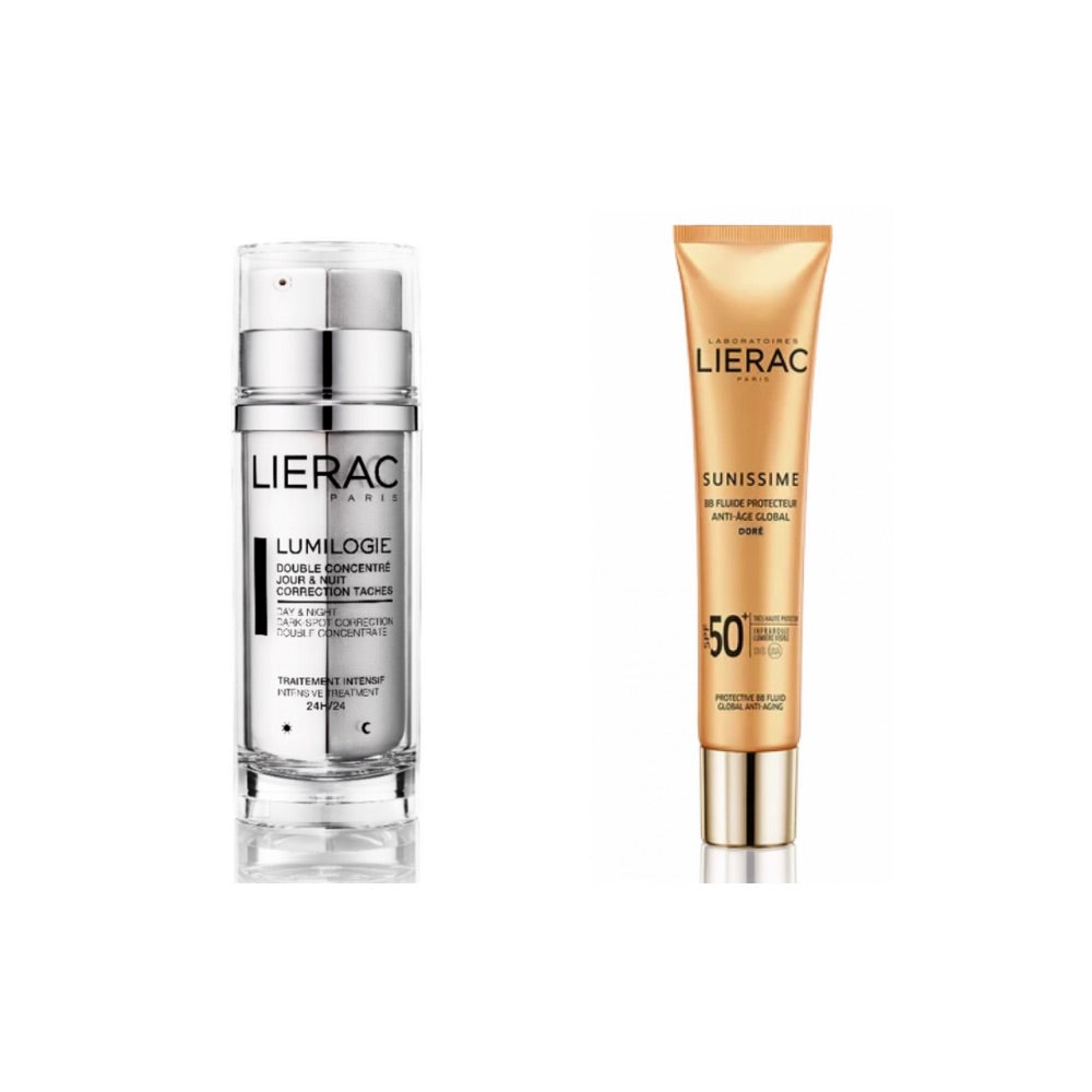 Lierac Promo Pack: Lierac Lumilogie Dark-Spot Correction Day &amp; Night 30ml + Lierac Sunissime BB Protective Fluid Anti-Aging Golden SPF50+ 40ml