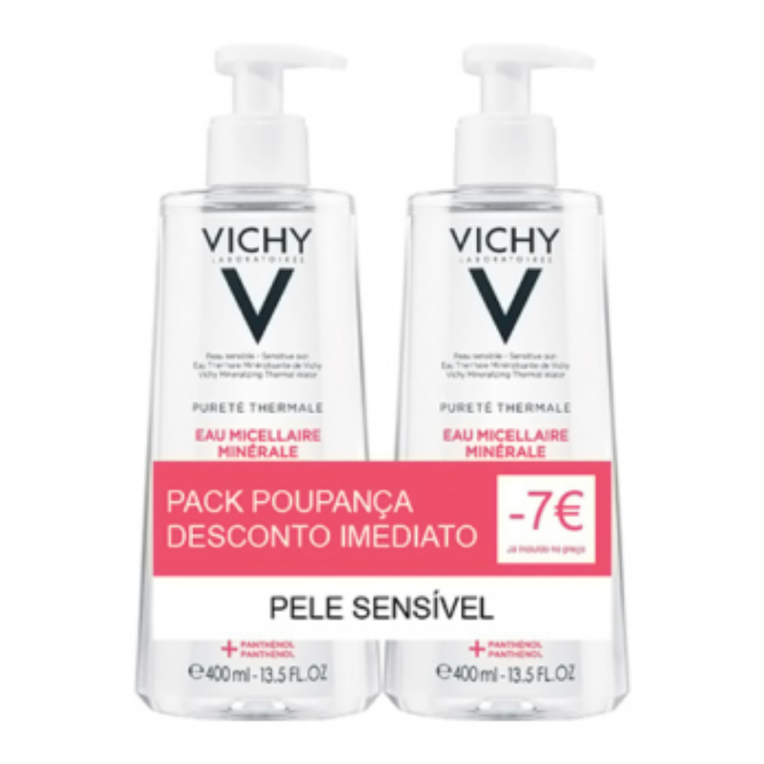 Vichy Promo Pack: Vichy Pureté Thermale Micellar Water Sensitive Skin 2x400ml